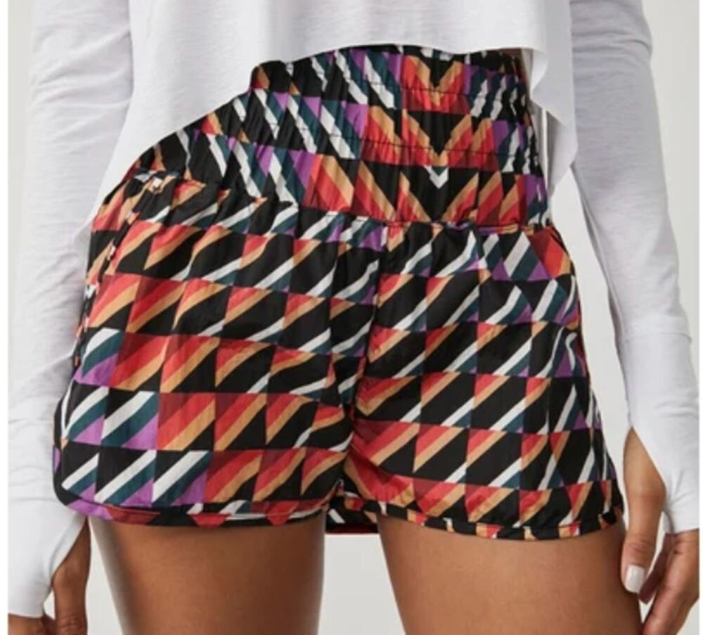 Free People Movement Geometric Print The Way Home Shorts Medium